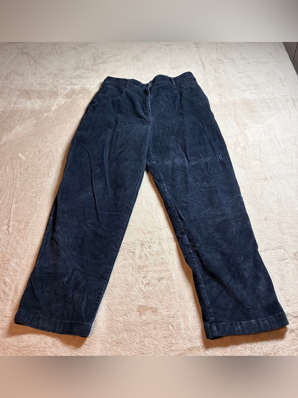 L.L.Bean Original Fit Corduroy Pants Navy Blue Outdoor Preppy Women’s 18 Reg